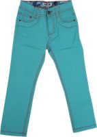 Bedazzle Regular Fit Girl's Green Jeans