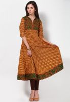 Kurti'S Mustard Yellow Embroidered Kurtis