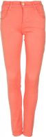 Lovable Skinny Fit Women's Orange Jeans
