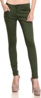See Coral Slim Fit Women's Green Jeans