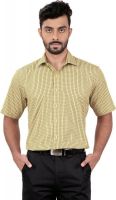 Zeal Men's Checkered Formal Yellow, Blue Shirt