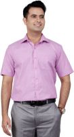 Zeal Men's Solid Formal Pink Shirt