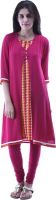 Aarr Printed Women's A-line Kurta(Pink)