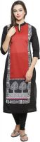 Alom Solid Women's Straight Kurta(Black)