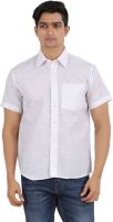 Anytime Men's Solid Casual White Shirt