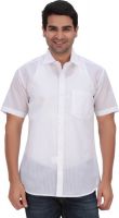 Anytime Men's Striped Casual White Shirt