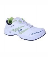 Columbus White Synthetic Leather Sports Shoe For Men