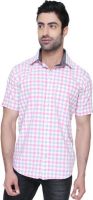Greenfibre Men's Checkered Casual Pink, White Shirt