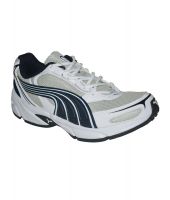 Puma White Meshtextile Rubber Sport Shoes
