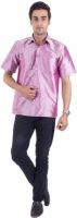 Scot Wilson Men's Solid Casual Purple Shirt Scot Wilson Men's Solid Casual Purple Shirt