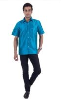 Scot Wilson Men's Solid Casual Blue Shirt