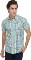 Skatti Men's Checkered Casual Green Shirt