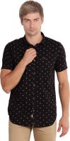 Sting Men's Printed Casual Black Shirt