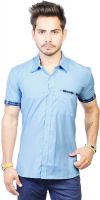 Trendster Men's Solid Casual Blue Shirt