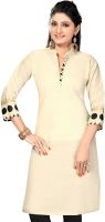 ALC Creations Casual Solid, Printed Women's Kurti(Beige, Black, Gold)
