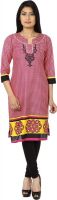 Adhaans Casual Embroidered Women's Kurti(Multicolor)