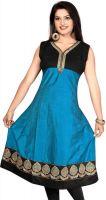 Amba Kurtis Wedding Solid Women's Kurti(Blue)