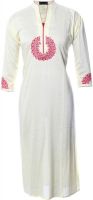 AzraJamil Party, Festive Embroidered Women's Kurti(Yellow)