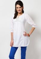 Biba 100% Cotton White Kurti