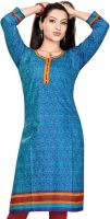 Black Kite & Company Casual Printed Women's Kurti(Blue)