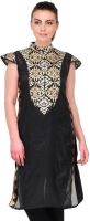 Cenizas Party Self Design Women's Kurti(Black)
