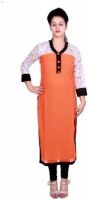 Chandigarh Fashion Mall Casual Solid Women's Kurti(Orange)