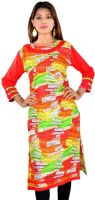 D2Nine Casual Graphic Print Women's Kurti(Multicolor)