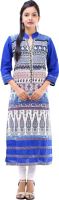 Diva Printed Women's Straight Kurta(White)