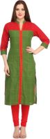 Geegu's Outfit Pvt Ltd Casual Printed, Self Design Women's Kurti(Green, Red)