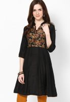 Jugnu Black Printed Kurtis