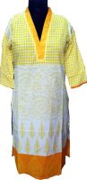 JustKlix Casual Printed Women's Kurti(White)