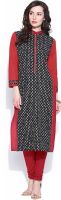 Kurtis By Menika Casual Printed Women's Kurti(Black)