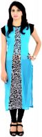 Limerence Casual Printed Women's Kurti(Blue)