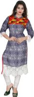 Namah Printed Women's Kurti(Blue)