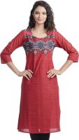 Naomi Casual Printed Women's Kurti(Red)
