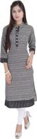 Palakh Casual Printed Women's Kurti(Black)