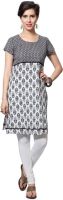 People Festive Printed Women's Kurti(Black)