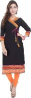 Prakhya Casual Solid Women's Kurti(Black)