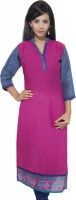 Pranjal Formal Printed Women's Kurti(Pink, Blue)