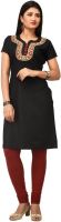 Rene Party Embroidered Women's Kurti(Black)