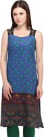 Ruhaan's Printed Women's A-line Kurta(Blue)