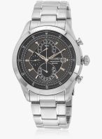 Seiko Seiko Dress Black/Silver Chronograph Watch