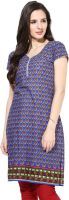 SS Casual Printed Women's Kurti(Blue)