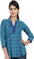 Sukuma Casual, Formal, Festive Printed Women's Kurti(Blue)