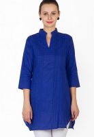 Vani Blue Printed Kurtas