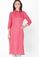 Vani Red Striped Kurtis