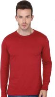 99Tshirts Solid Men's Round Neck Red T-Shirt