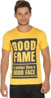 Alan Jones Graphic Print Men's Round Neck Yellow T-Shirt