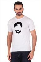 Anger Beast Printed Men's Round Neck White T-Shirt