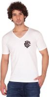 Anger Beast Printed Men's V-neck White T-Shirt Anger Beast Printed Men's V-neck White T-Shirt